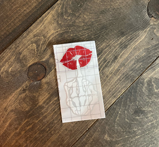 Middle finger-White/Red shimmer