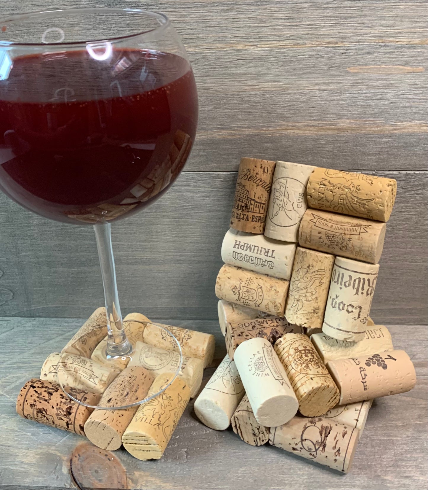 Wine cork coasters