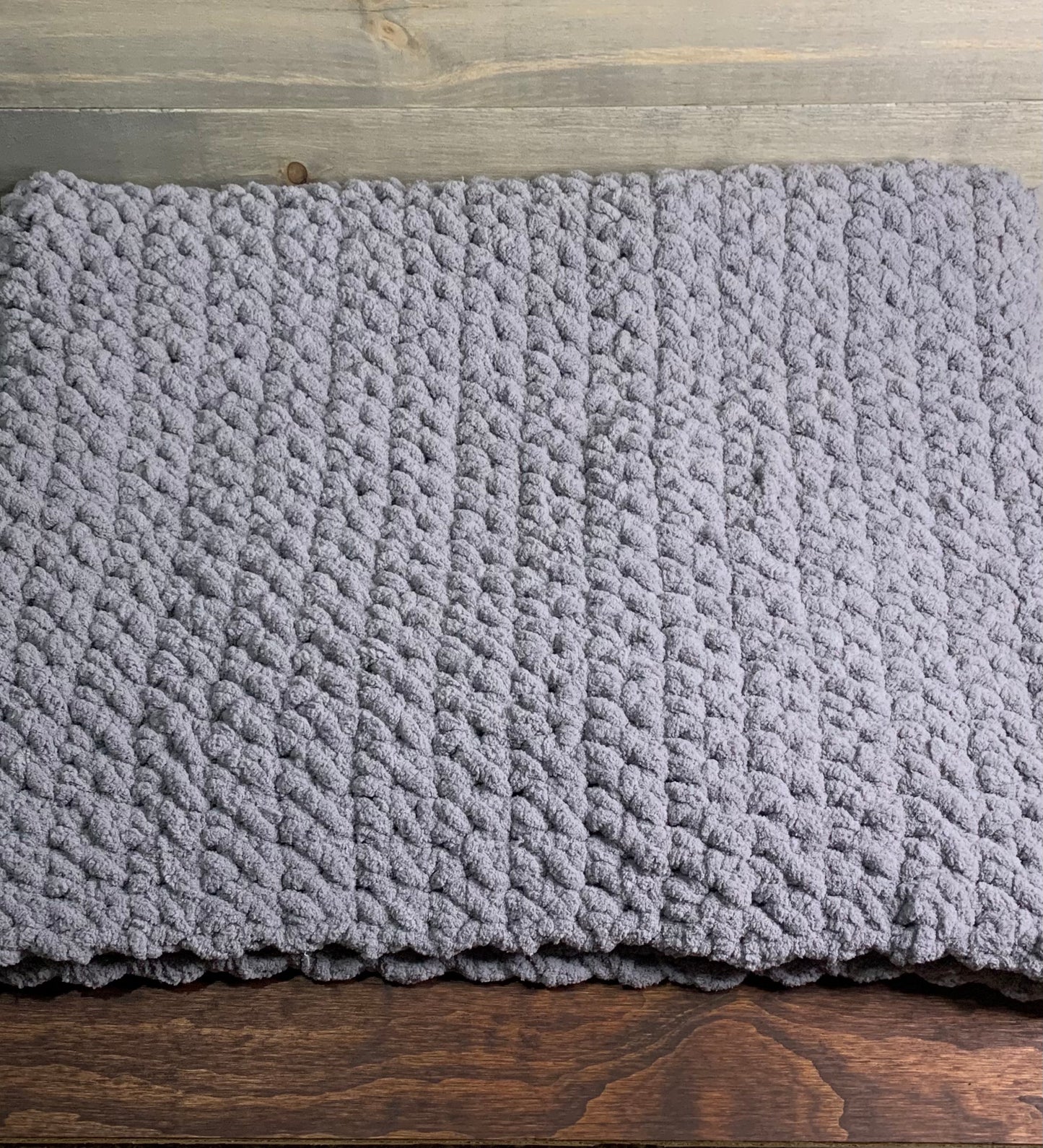 Chunky knit blanket