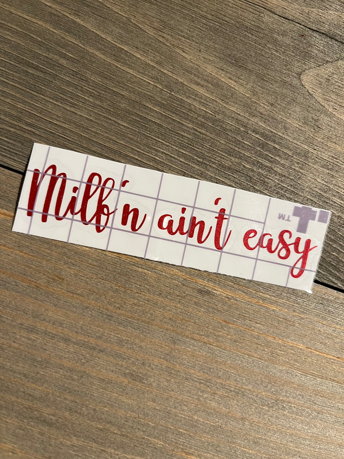 Milfn ain’t easy-Shimmer red